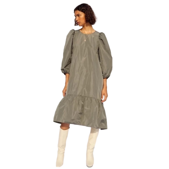 Aritzia Dresses & Skirts - Aritzia Wilfred Sedona Dress Parachute Grayish Olive Green Size xs